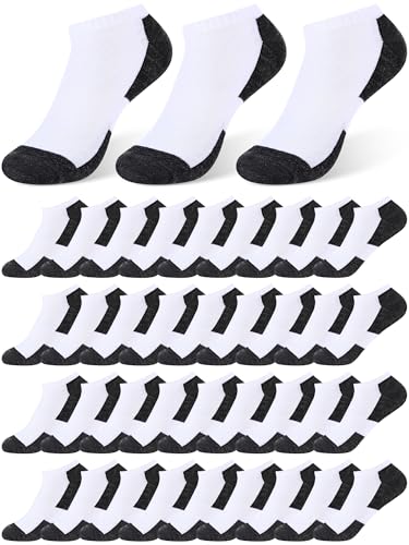 Image of Foaincore 60 Pairs Ankle Socks Bulk for Men Women, Low Cut Breathable Cushioned Athletic Running No Show Socks Multipack