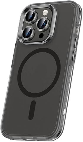 Zore Apple için uyumlu iPhone 15 Pro Kılıf Airbagli M-safe Wireless Şarj Özellikli Lens Koruyuculu Zore Klaptika Kapak Siyah