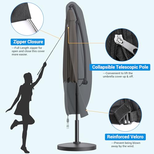 Capas de guarda-chuva de pátio, 3,6 a 4,3 m