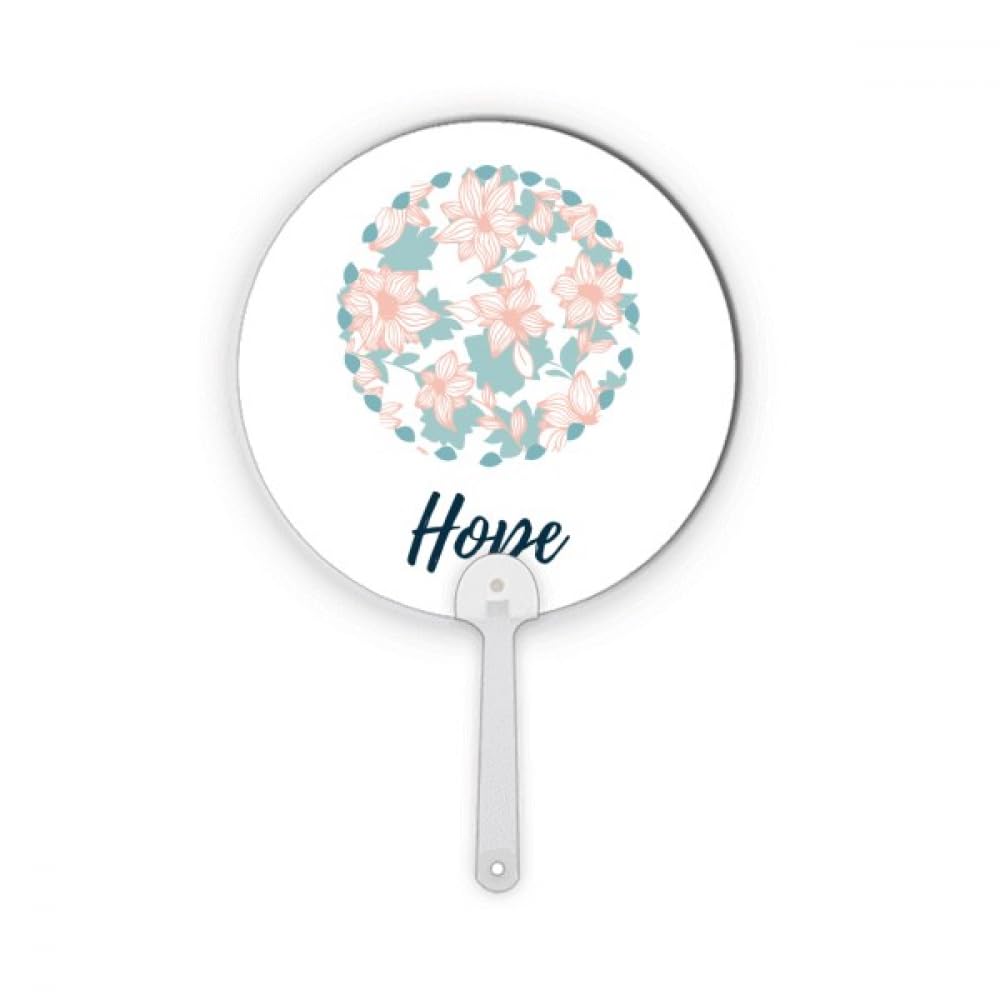 Peinture ronde en plastique fleurs de Curaçao bleu au design floral unique