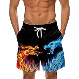 Herren Freizeit Strandshorts,Badehose Herren 6XL,Ultra Knappe Badehosen,Knappe Badehose,Männer Badeshorts,Surfen Strandhose,Hemd Kurze Hose,Elefanten Badehose