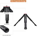 UURIG Extendable Mini Camera Tripod, Portable Selfie Stick Handle Grip Desktop Webcam Tripod with 1/4" Screw for DSLR Camera Webcam Phone Holder Selfie Stick Vlog Tripod