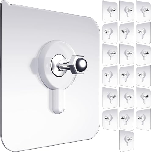 Image of Nibbler Wall Hooks for Hanging Strong Hook for Wall Hanging Without Drill Self Adhesive Hooks for Wall Heavy Duty Wall Stick Hook Wall Hanger Hook (Screw Hook, 20, Count)