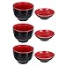 HEMOTON 3Pcs Ciotola Melamina Ciotola di Zuppa di Miso Ciotola con Coperchio Stile Giapponese Ciotola di Ramen Ciotola di Insalata di Frutta Ciotola Ciotola di Noodle Ciotola Ciotola del