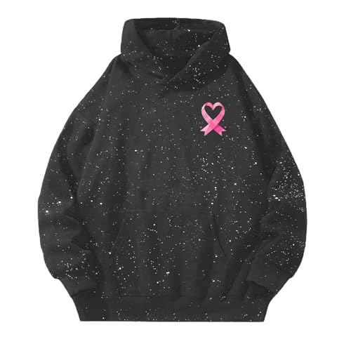 Sweats à Capuche Octobre Rose | Hoodie Étoilé Mixte Décontracté - 4