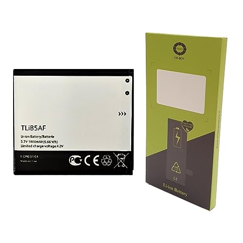 OH-BOX® Batterie Compatible avec Alcatel TLiB5AF One Touch 997, 997A, 997D,998/ Pop C5/TCL J160 (TLiB32E, CS-OT997SL)