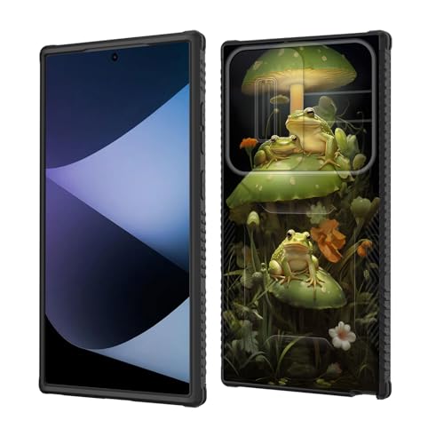 wiaekosef for Galaxy S25 Ultra Case Built in Slide Camera Lens Cover,Heavy Duty Shockproof Protection Dual Layer Case for Samsung Galaxy S25 Ultra 6.9" 2025,Cute Frog Mushroom - image 1