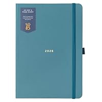 Busy B A5 Dagboek met A-pagina - Mid-Year Academisch Dagboek - 25 aug - 26 aug - Navy