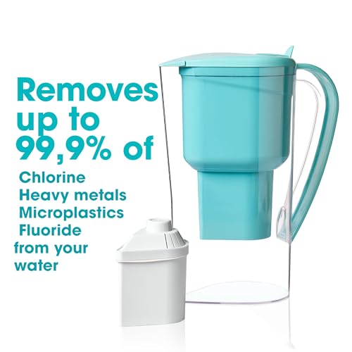 Image of Alkanatur Water Filter Pitcher Removes Fluoride, Microplastics, PFAs - Adds Magnesium - Hydrogenates & Ionizes Water - Removes Chlorine, Heavy Metals - Certified UNE 149101:2015