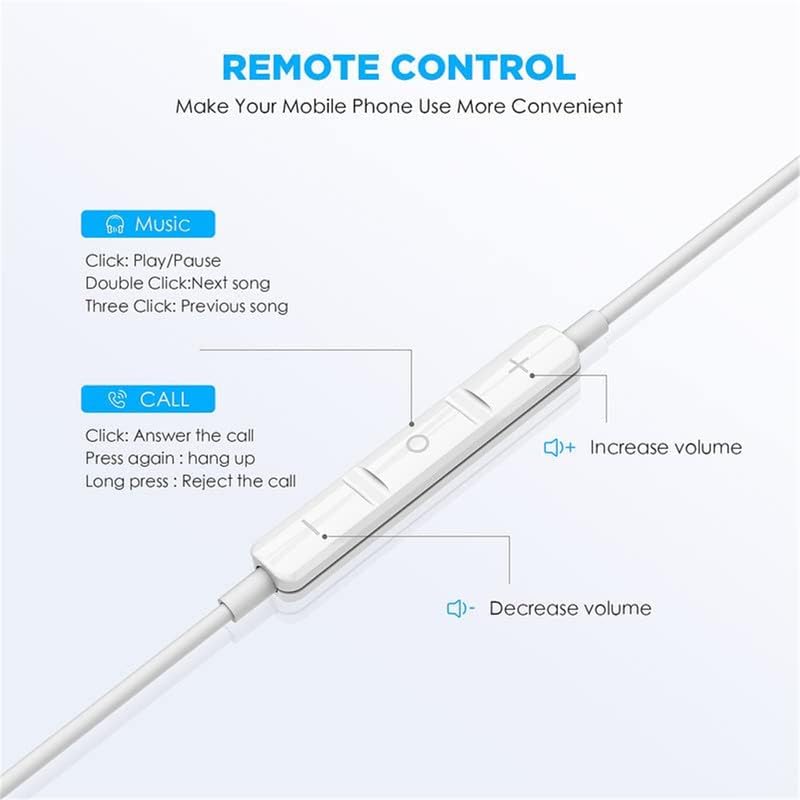 Image of SKLNXAZ 2 Pack Wired Earbuds /Wired Headphones with 3.5mm Earphones[MFi Certified] with Microphone Volume Control Compatible for Computer,MP3 /4,Android Most 3.5mm Audio Devices，White