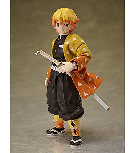 Buzzmod. Demon Slayer Kimetsu No Yaiba Zenitsu Agatsuma Action Figure 1/12 #TOP3