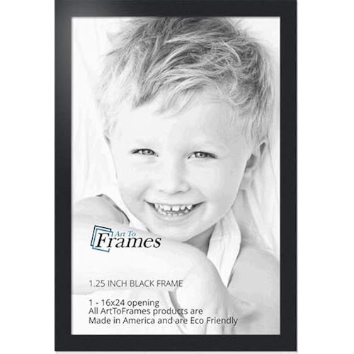 ArtToFrames 16x24 inch Black Picture Frame, WOMFRBW72079-16x24