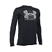 Under Armour Boys' Breakthrough Logo Long Sleeve T-Shirt, Black/Graphite, Youth Large