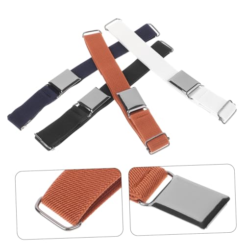 NOLITOY 4pcs Elastic Boys and Girls Belts Stretch Waistbands for Boys Girls Camel for Jeans School Uniforms3