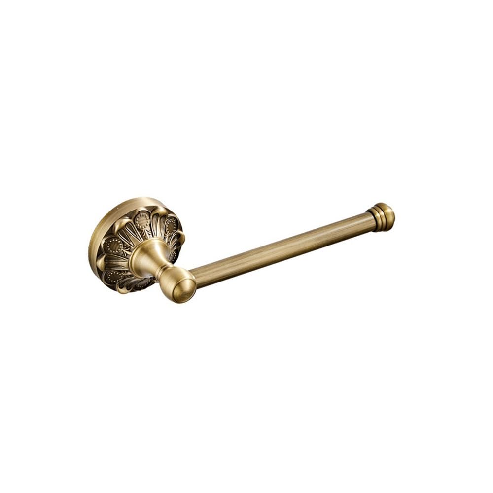 Haoxueli Paper Roll Holder For Retro Decoration Users Antique Brass Wall Mounted Bathroom Hardware Set Towel Rack Tissue Holder Hook And Cup For Neat Toiletries Storage(Paper Roll Holder)