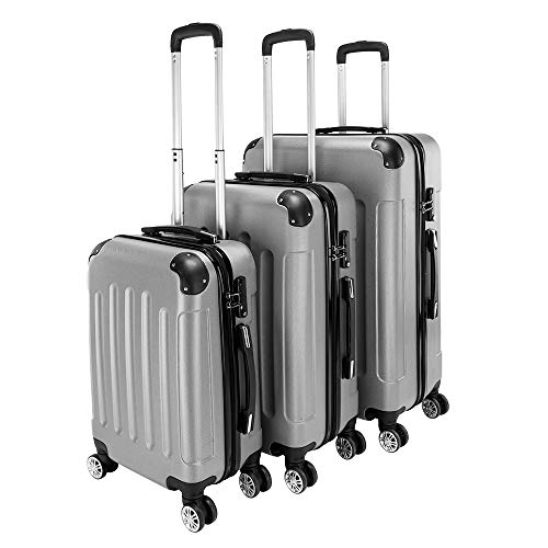 3 in 1 Luggage Set Suitcase Set, 3 Piece Portable ABS Trolley Case, Travel Luggage Sets, Lightweight ABS Luggage Suitcase, 360° Spinner Wheels Travel Set for Travel, Business (20/24/28 Inch)2