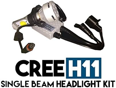 LightWerkz Offroad Hyper White Cree LED Headlight Kit 6400 Lumens (H11 (H8) Single Beam)