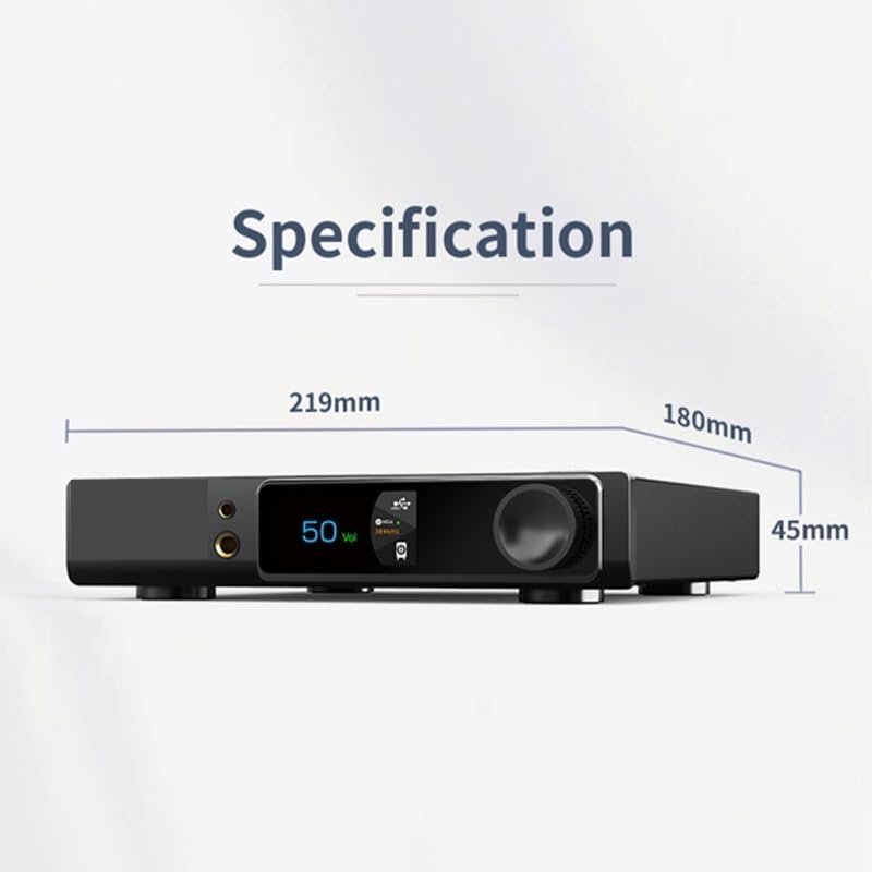 Combo de amplificador DAC, amplificador de potencia estéreo de alta fidelidad de 165W×2 (4Ω) for cine en casa