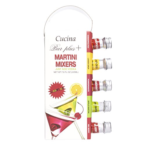 La Collina Toscana Martini Mixer Set, 7.6 ounces, Mix Berry, Apple Martini, Pomegranate, Lemon Drop, Cosmopolitan