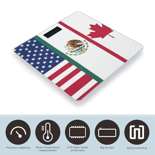 Báscula digital de baño con pantalla LCD grande miniatura 3