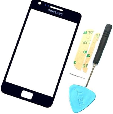 Black Front Screen Glass Lens+tools for Samsung I9100 Replace Parts Galaxy S2