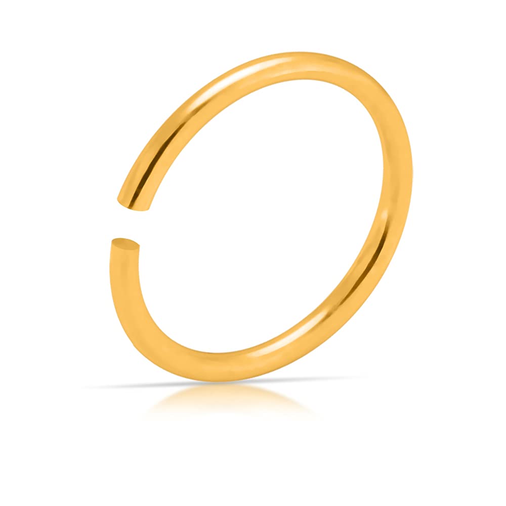 AZARIO LONDON Anillo de nariz de plata de ley chapado en oro rosa, aro de nariz sin costuras, aro de nariz pequeño, anillo de nariz fino