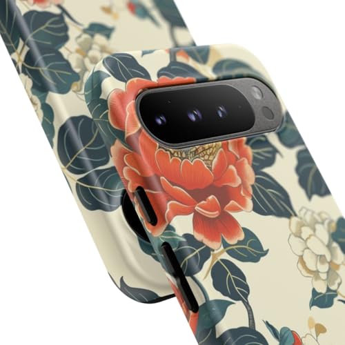 Coque rigide Google Pixel 9 Pro XL抗摔 pivoines florales mate - 2