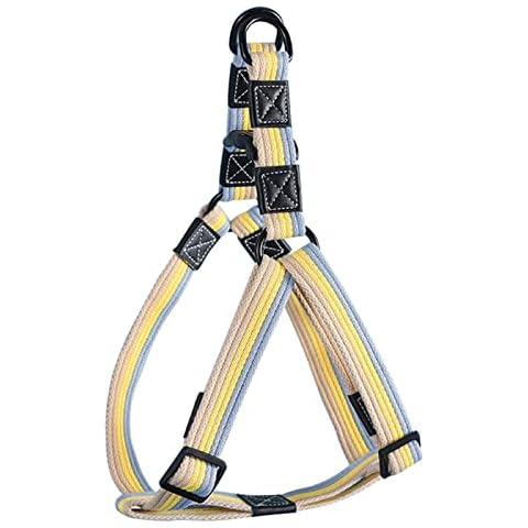 Shorven No Pull Dog Harness Adjustable Cotton Step in Puppy Vest Harness for Small Medium Large Dogs Outdoor Walking Yellow XL Cover