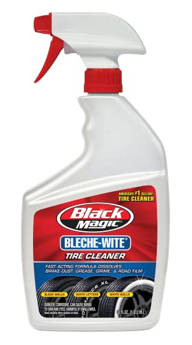A USA Product BlackMagic® Bleche-White® Car/Truck Tire Cleaner Spray, 32 Oz, Solves Brake-Dust, Grease, Grim & Road Flim