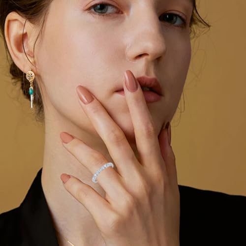 Blocaci 1.25 Carat(ctw) Moissanite Wedding Band Stackable Rings for Women Eternity Bands 925 Sterling Silver 10K 14K 18K Gold Promise Ring2