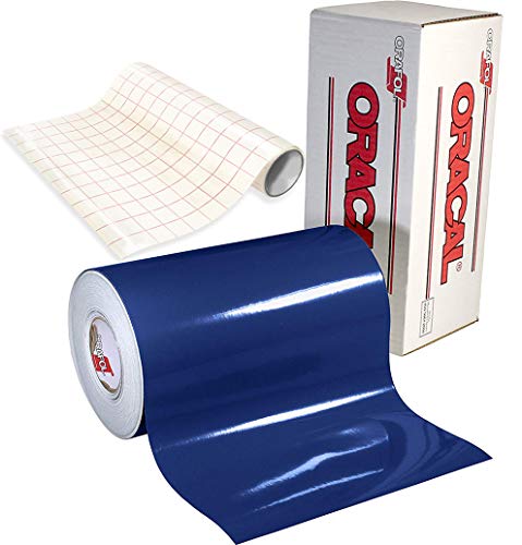 Oracal 651 bleu rouleau de transfert 12" pour marquage de vitrines et signalétique