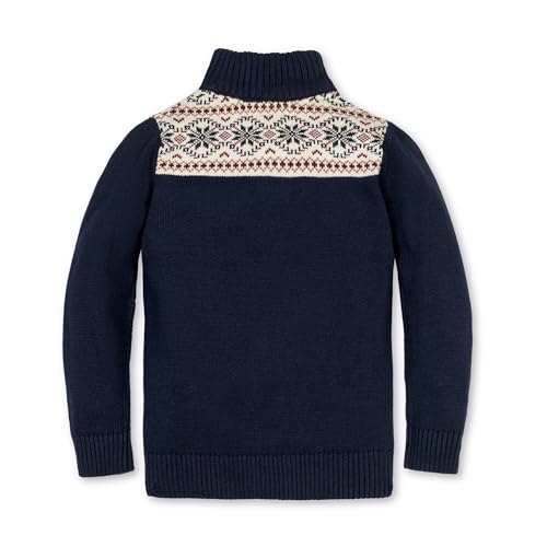 Image of Hope & Henry Boys' Organic Mock Neck Sweater Blue