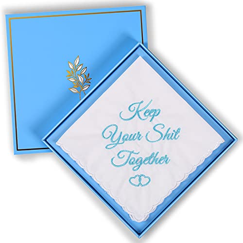 Something Blue Wedding Gift For Bride Wedding Handkerchief Keep Your Shit Together (Keep Your Shit Together) #TOP5