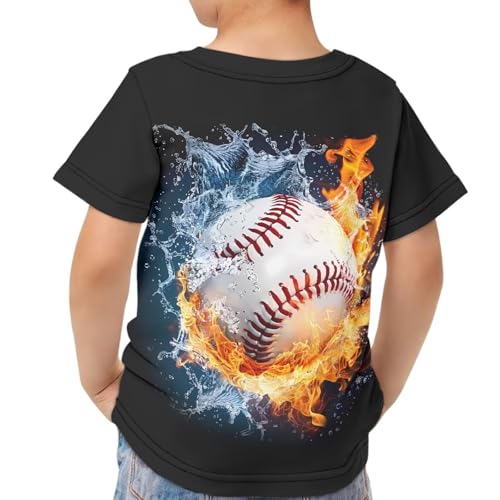Image of JEOCODY Boys Girls Graphic Tees Funny 3D Printed Short Sleeve T-Shirts 3-16T