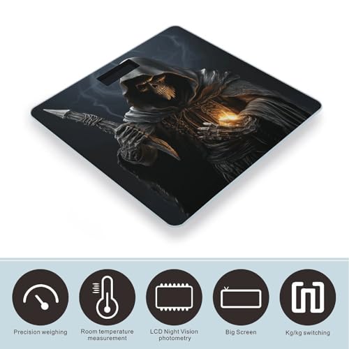 Báscula Digital de Baño Grim-Reaper con Vidrio Templado miniatura 3