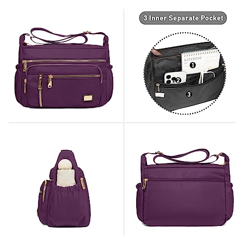Image of NPBAG Crossbody Bag for Women, Shoulder Purse Handbag Messenger Bag, Trendy Pocketbooks, Waterproof and Multi-Pockets