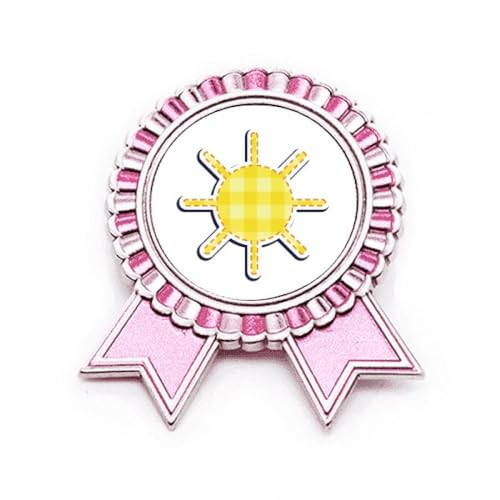 Broche Monstre Soleil médaille Winner Award en métal rose pour cadeau