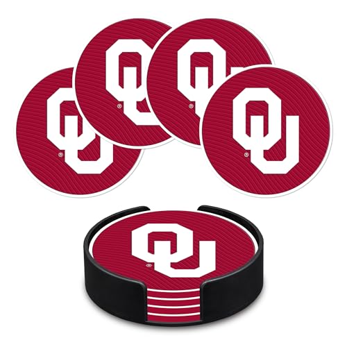 Rico Industries NCAA Oklahoma Sooners Classic Favorites: PVC Coaster Set (4-Pack)