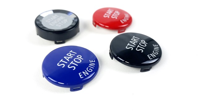 Bouton Start Stop Sportif Noir Pour BMW Série 3 5 X5 X6 Z4 - Couvercle Élégant E90 E60 E70 E71 E89