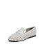 White Perforated Leather