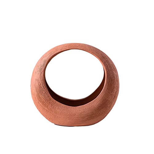 Jarrón de Terracota, Floreros de Arcilla de Granja, Jarrón Rústico de Inspiración Vintage, Centro de Mesa para Mesa, Jarrón para Tu Dormitorio, Oficina, Sala de Estar, Chimenea, Decoración de(1)