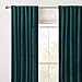 RYB HOME Velvet Curtains 63 inches Length, Back Tab & Rod Pocket Soft Fabric Curtains & Drapes for Bedroom Bathroom Cafe, Peacock Blue, W 42 x L 63, 2 Panels Set
