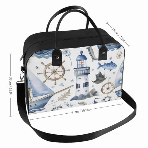Sailboat Women's Handbag Multi-Object Travel Bag Lightweight Carry-On Cross-Body Bag2