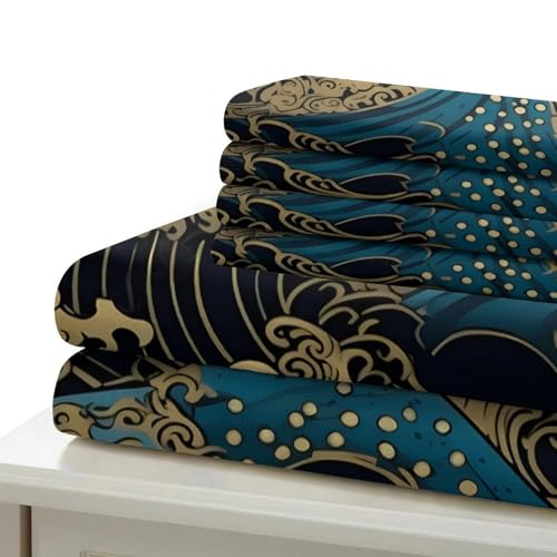 Housse de couette microfibre hypoallergénique parure de lit imprimée 3D 220x240