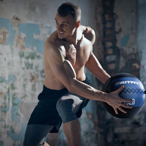 RitFit Soft Medicine Ball/Wall Ball Set for Strength and Conditioning Workouts, Core Training and Cross Training (Red+Orange+Green(10lb+15lb+20lb))