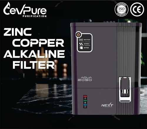 Image of ISO Certified | 2000 TDS | Aqua 2090 Zinc Copper Alkaline RO Water Purifier | 10 Liter Storage | RO + UV + Zinc + Copper + Alkaline + TDS Control | Best For Home and Office (Deep Purple)