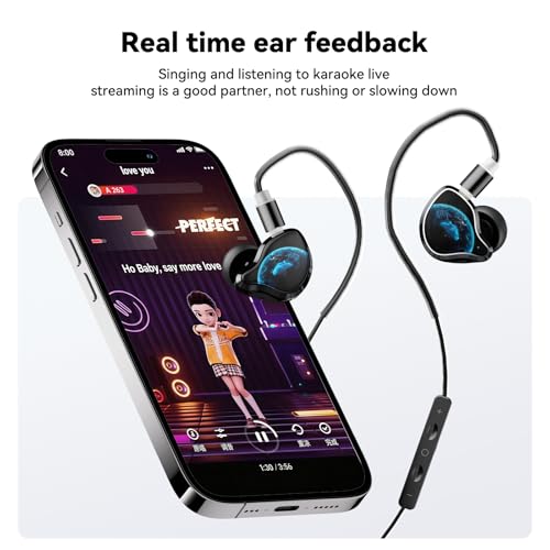 Image of NE81 In-Ear Monitor Headphones, 3 in 1 Wired Gaming Earbuds with Detachable Cable, Switch to Wireless Bluetooth Earbuds in a Second, Hi-Fi In-Ear Headphones for Singers, Musicians, Drummers and DJ