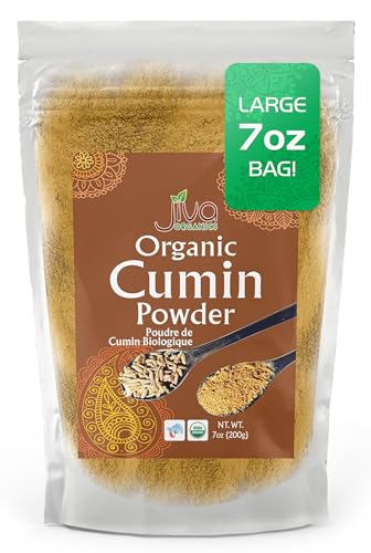 Jiva Organics Organic Ground Cumin Powder 7 ounce - 100% Pure & Non-GMO (Ground Cumin Seeds)