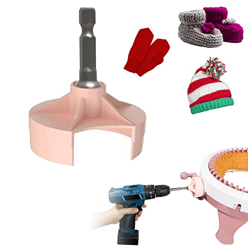 Knitting Machine Adapter Quick Knit Machine Attachment with Power Screwdriver Compatible with Knitting Machine Drill Attachment for Crochet Machines Crank Handle Adapter for 22/48 Needles