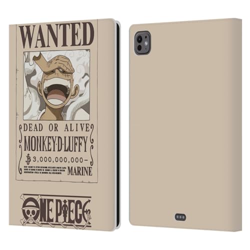 Coque en cuir iPad Pro 11 M4 M5 One Piece Luffy Gear 5 finition graphique haut de gamme